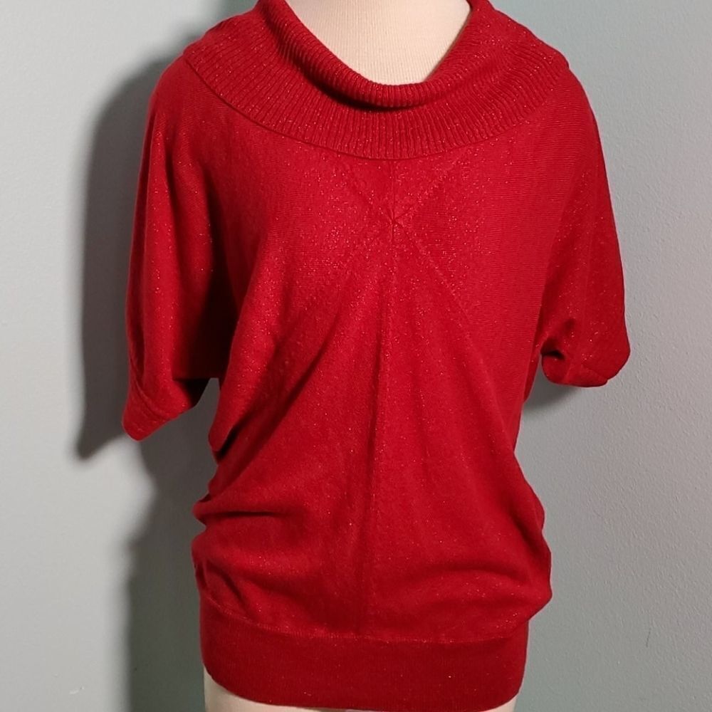 Jacklyn Smith Red Sweater With With Sparkle Thread. Sz Large